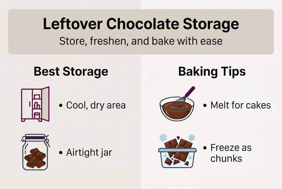Infographic shows storage options and baking tips