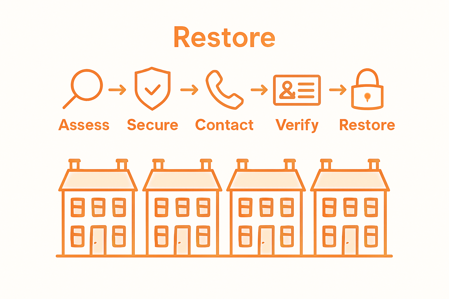 Five-step emergency lockout infographic