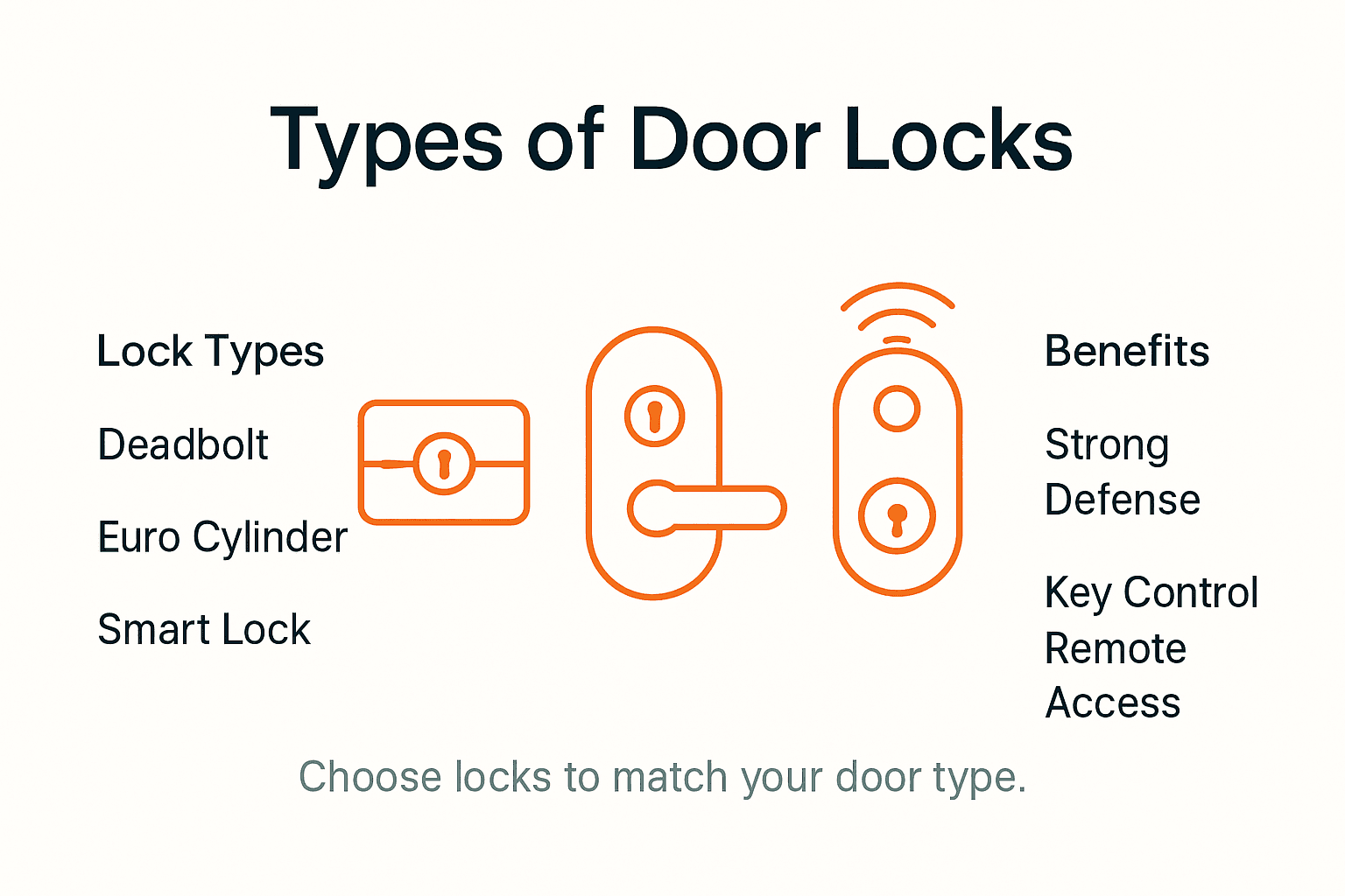Infographic of door lock types and benefits