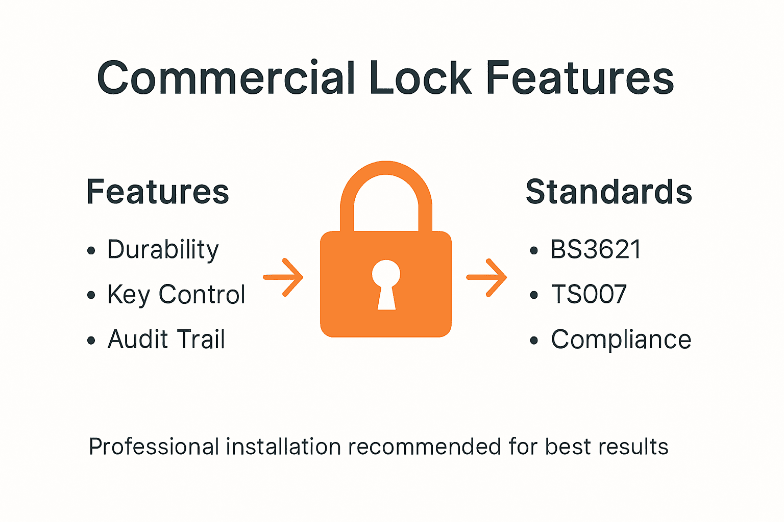 Infographic outlining lock features and standards