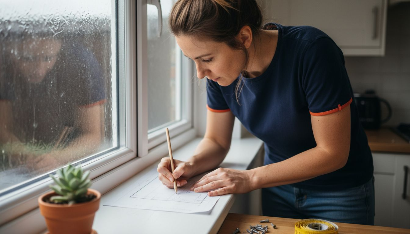 Marking fixing points on window frame