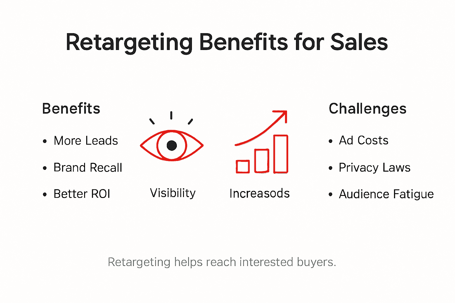 Infographic showing retargeting benefits and challenges