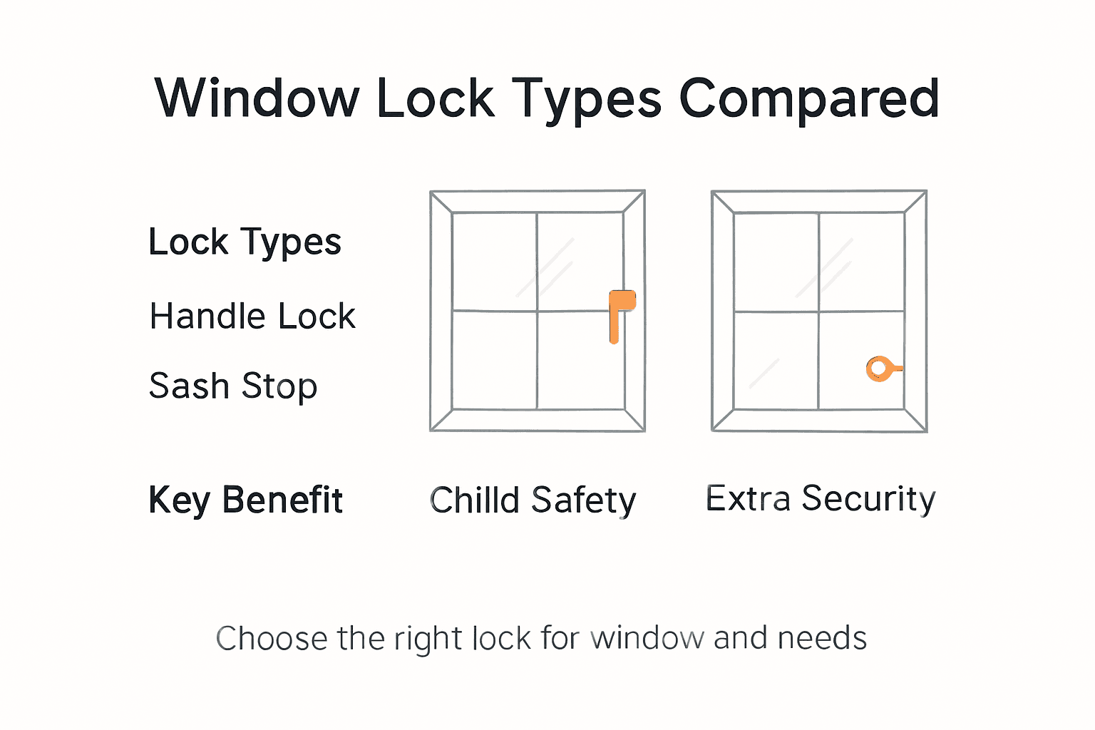 Infographic: comparing main UK window lock types