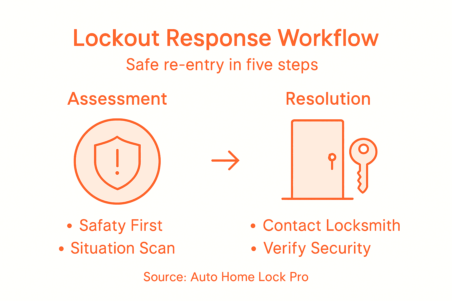 Infographic of emergency lockout response workflow