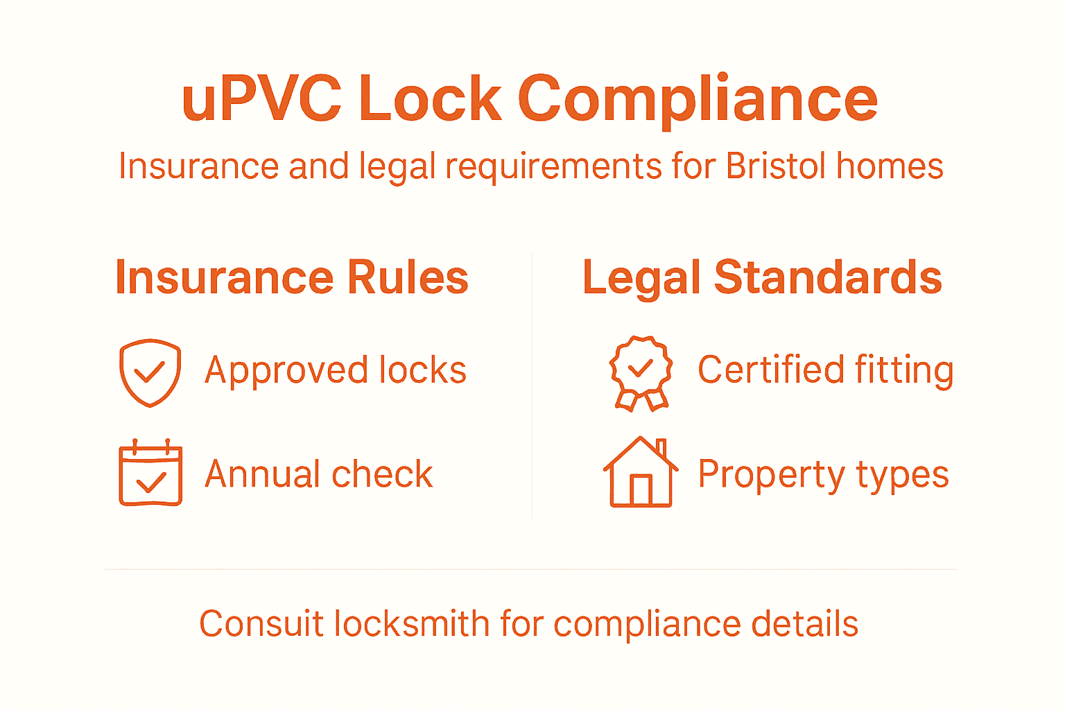 Infographic about uPVC lock insurance compliance