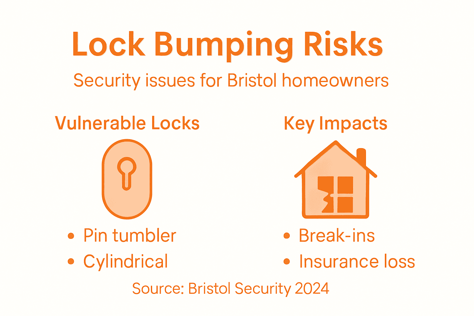 Infographic on lock bumping risks for Bristol