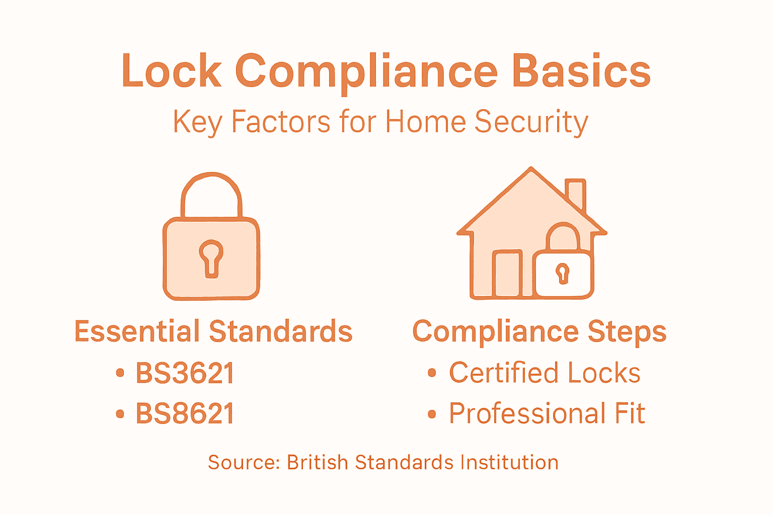 Infographic showing lock compliance key points