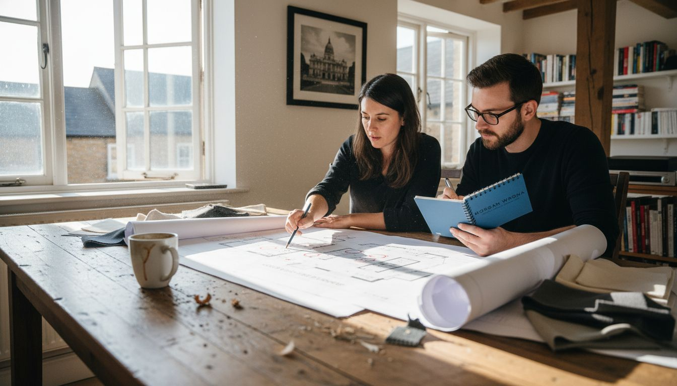 Experts planning architectural home cinema integration