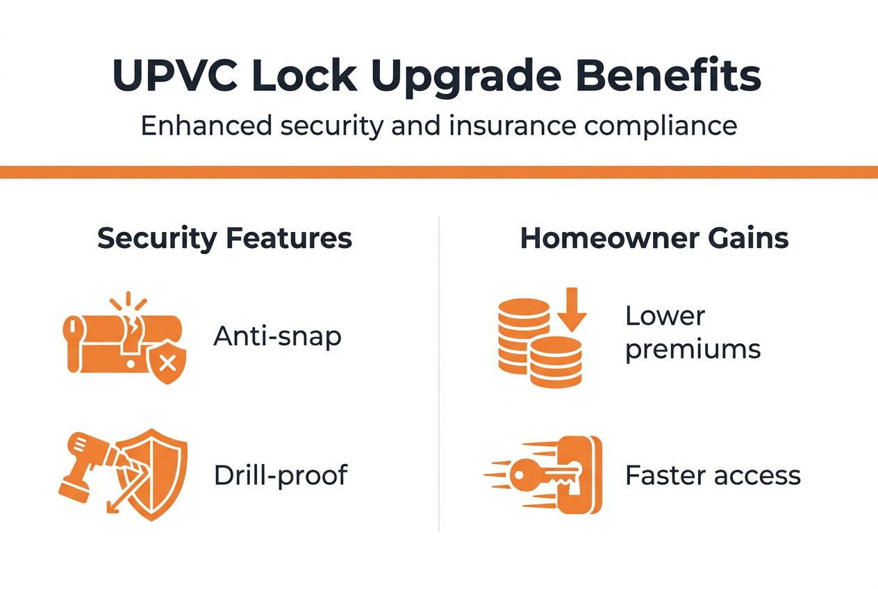 Infographic of UPVC lock benefits and features