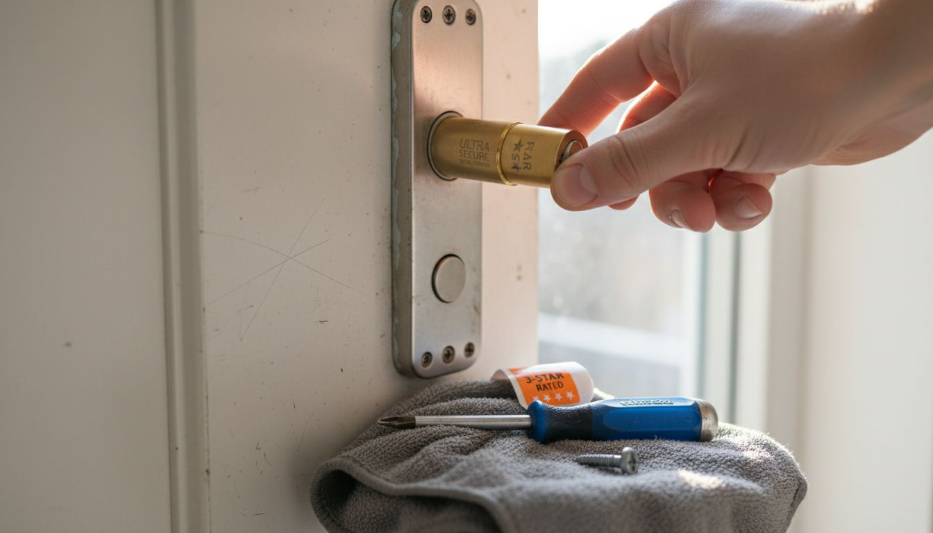 Fitting anti-snap euro cylinder into door