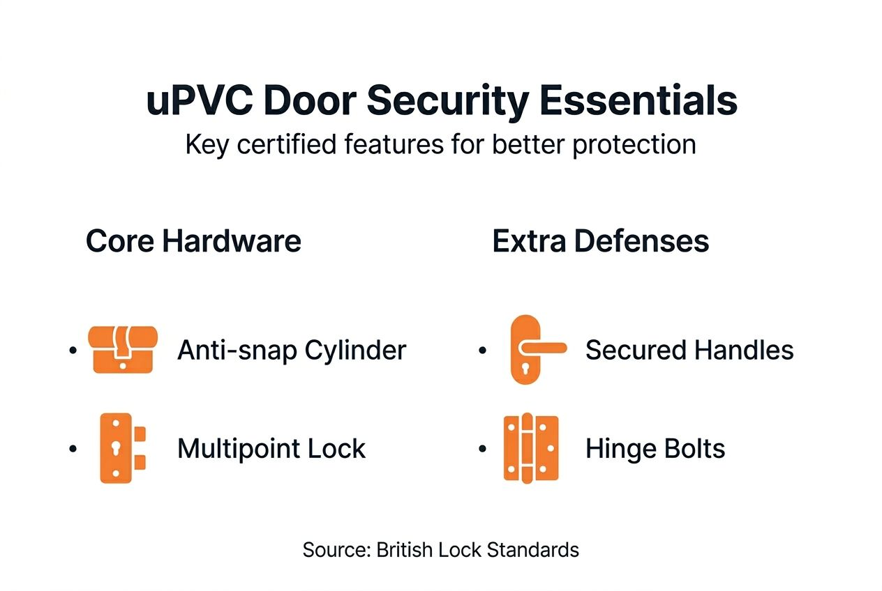 Infographic showing uPVC door security essentials