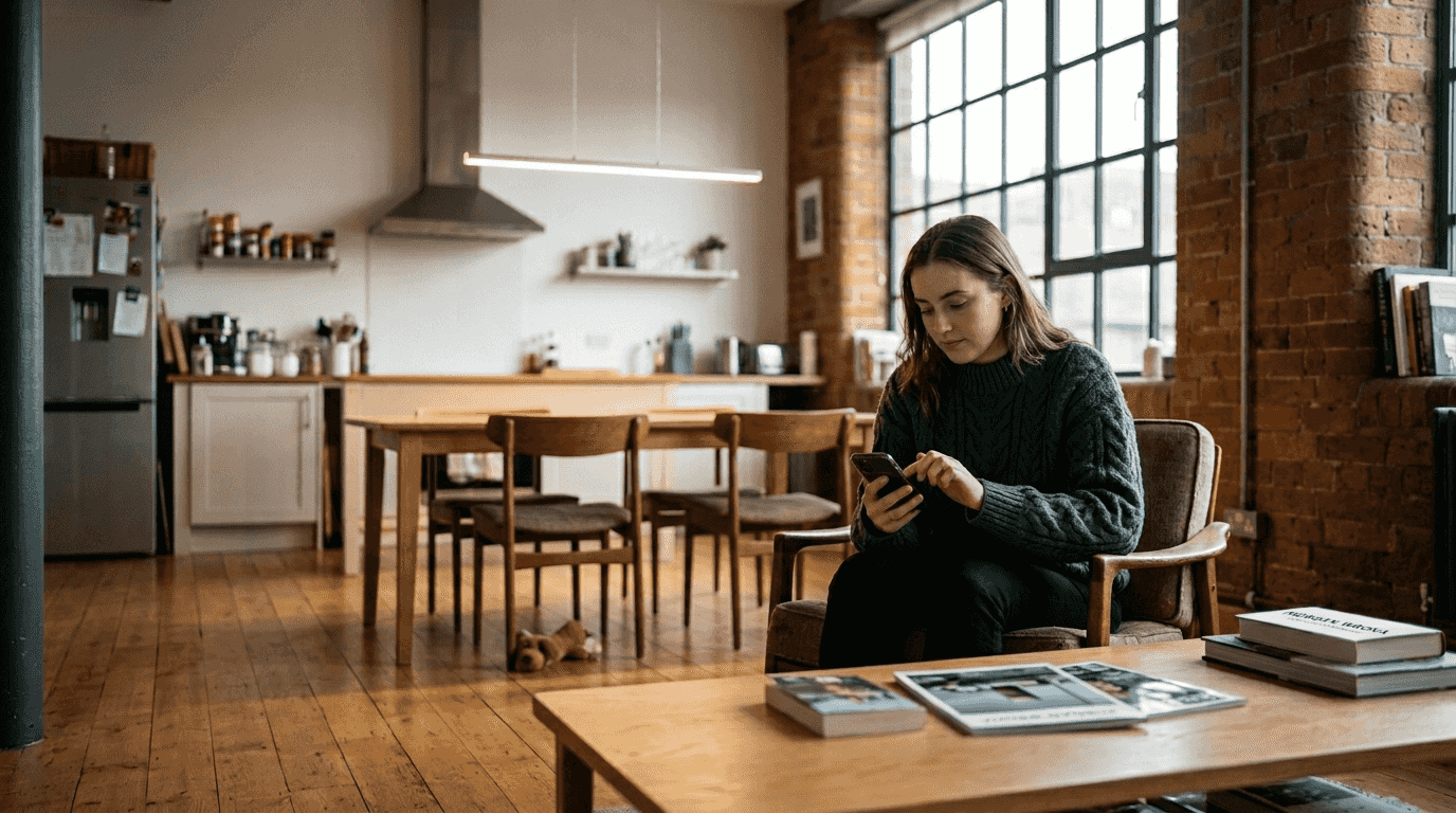 Resident controlling tuneable LED lighting at home