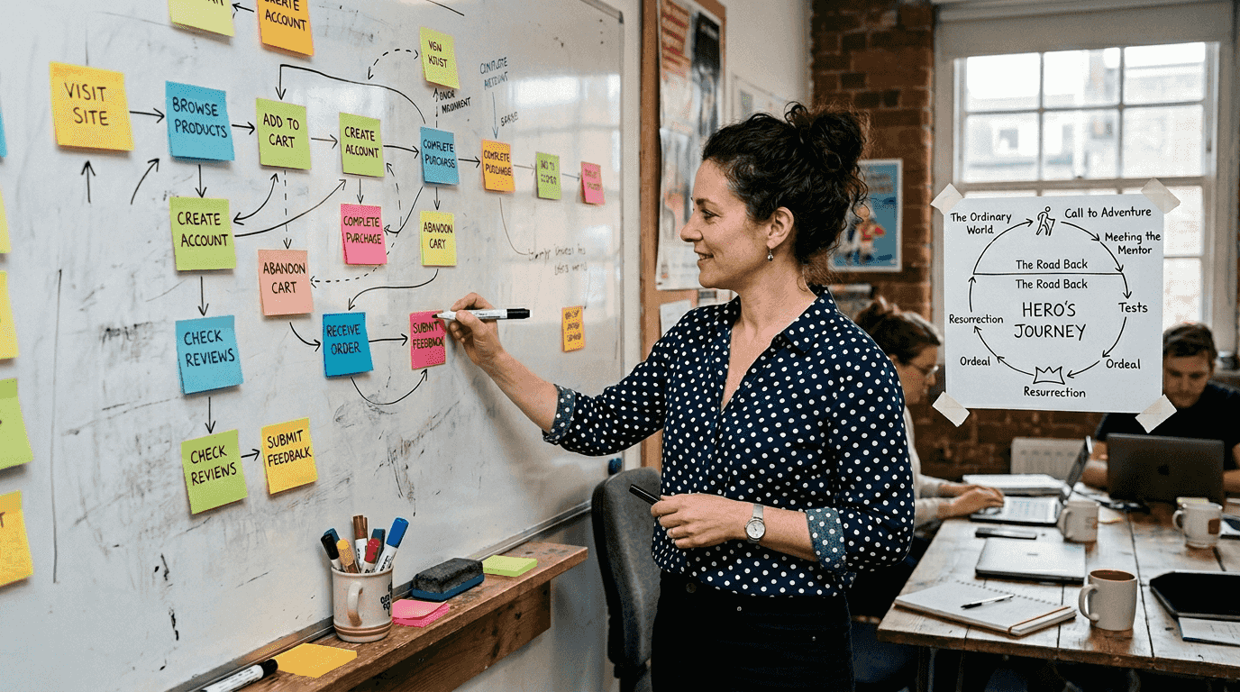 Marketer lays out customer's hero journey map