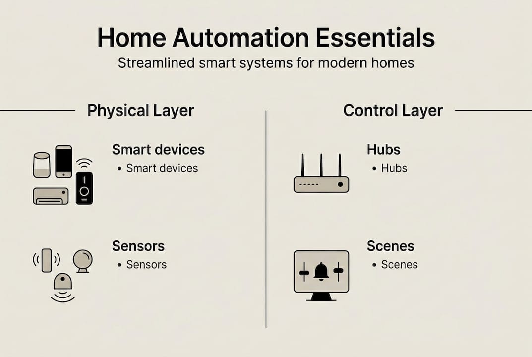 Infographic home automation core components