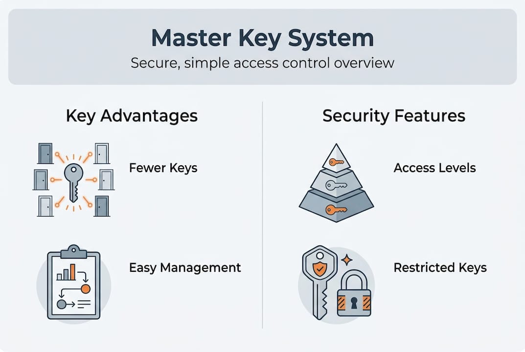 Infographic showing master key advantages and security