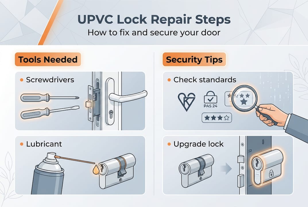 Infographic UPVC lock repair steps and tips