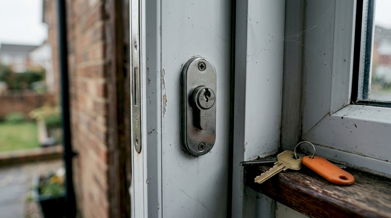 Euro cylinder lock showing vulnerability