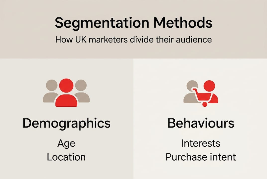 Infographic summarising audience targeting methods
