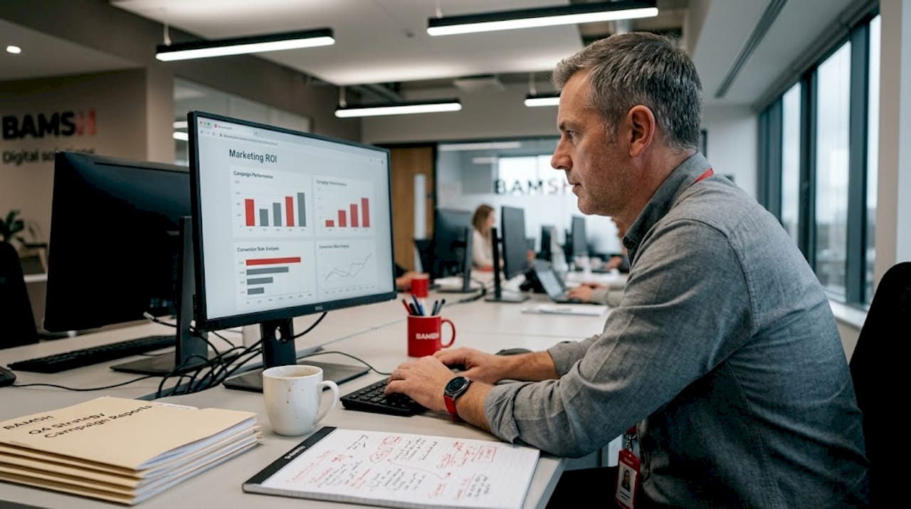 UK SME owner tracking marketing ROI dashboard