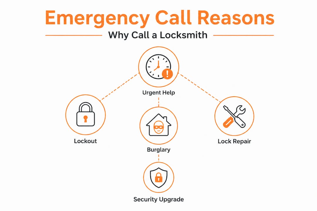 Infographic for top locksmith emergency reasons