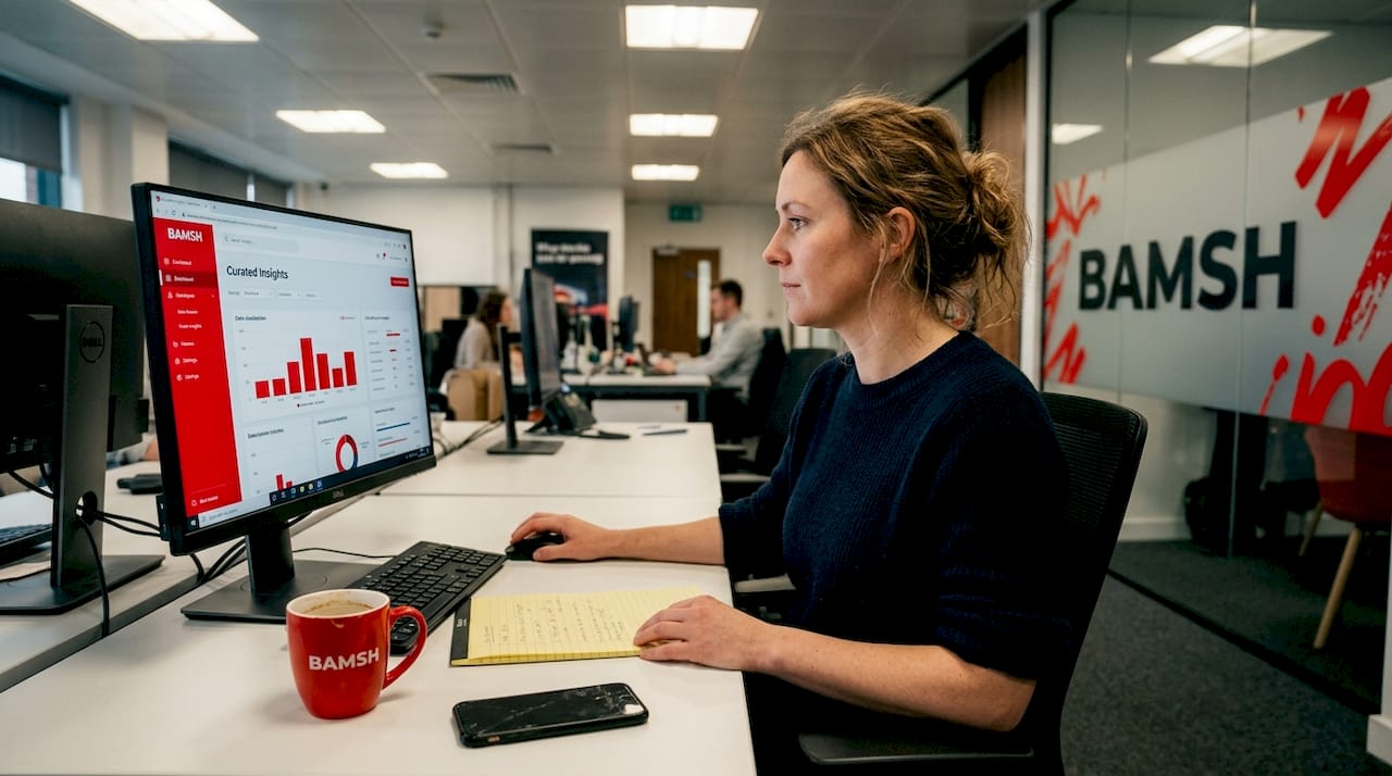 Account manager filters agency reports for clients