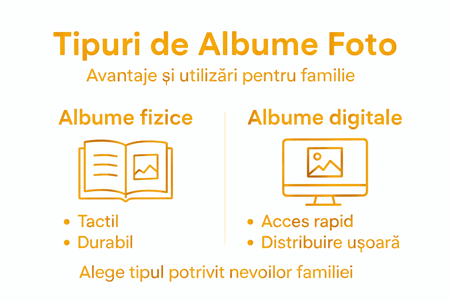 Infografic: cele mai populare tipuri de albume foto pentru familie