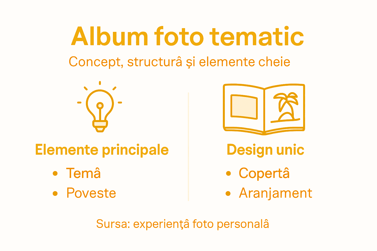 Album foto ilustrat, creat în jurul unei teme, cu elemente și detalii specifice care evidențiază conceptul ales.