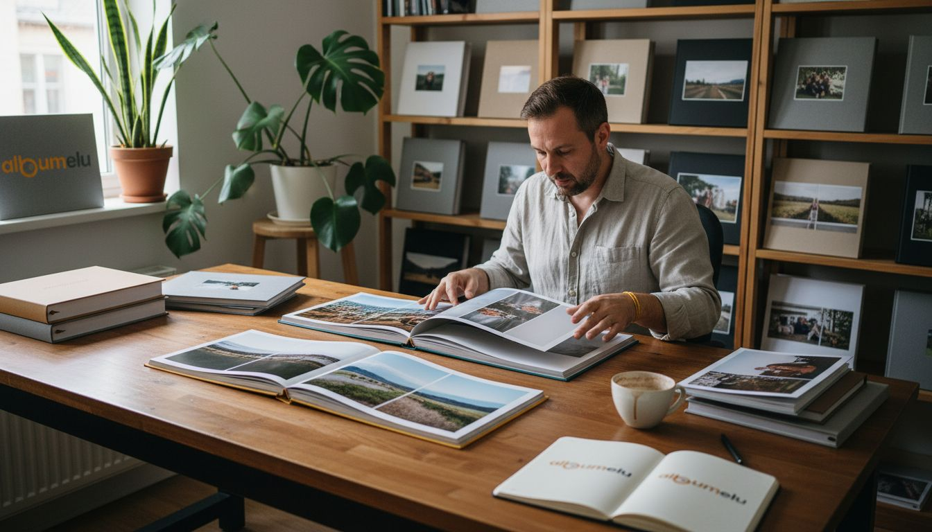 Realizez albume foto premium, cu un design personalizat și atenție la fiecare detaliu.
