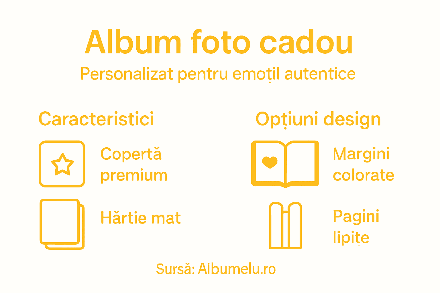 Infografic simplu despre albumul foto perfect pentru cadou