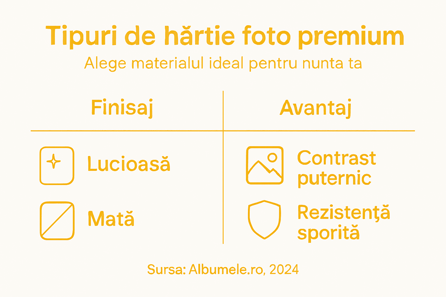 Ghid vizual despre cele mai apreciate tipuri de hârtie premium