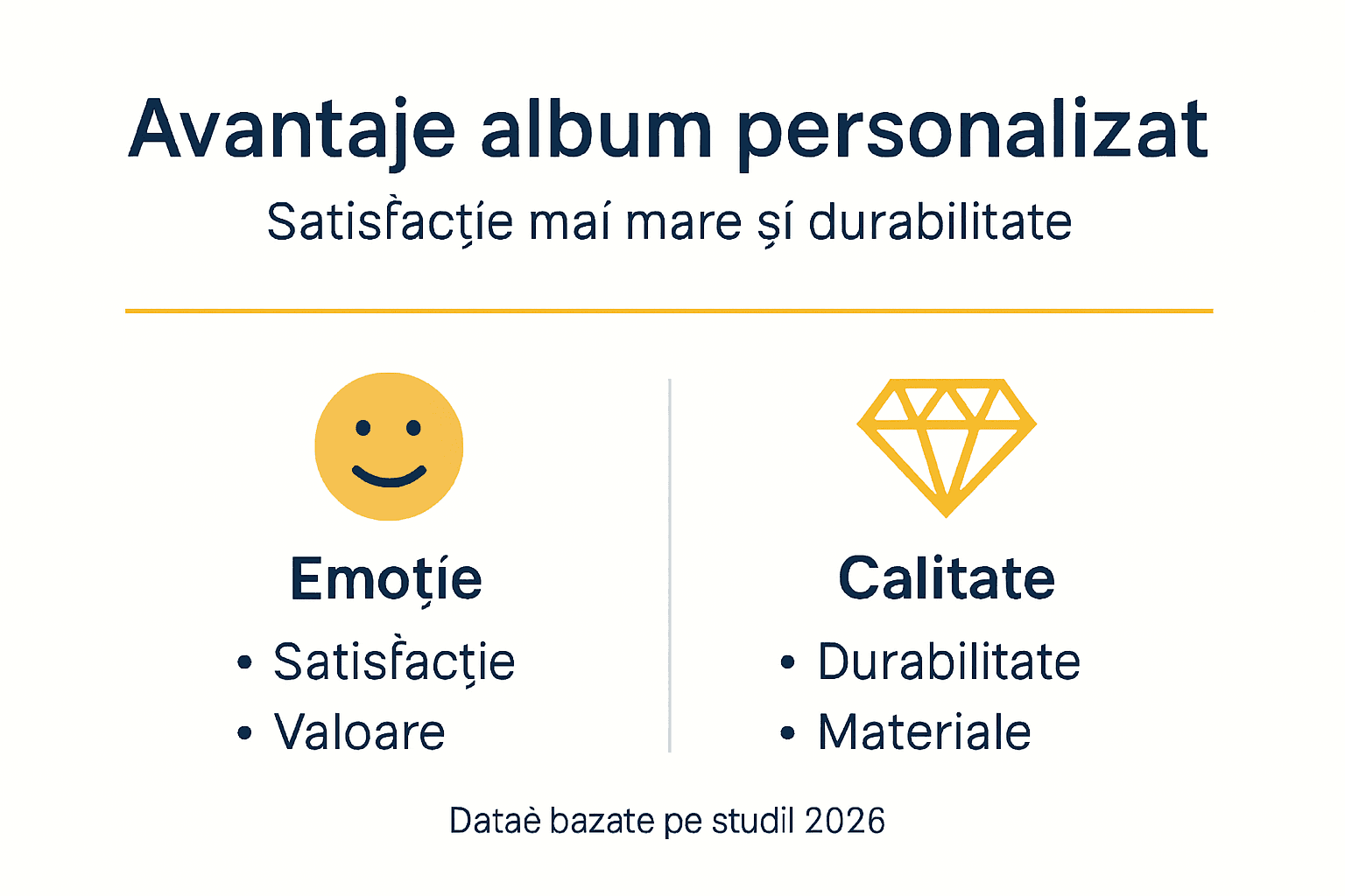 Infografic care surprinde emoția și rafinamentul unui album de calitate