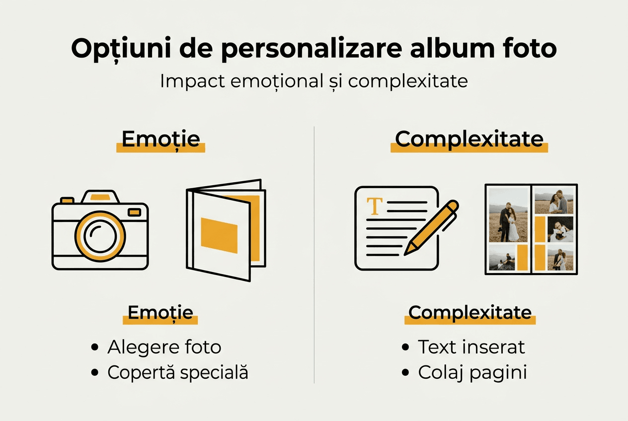 Infografic: Idei de personalizare pentru un album foto cadou
