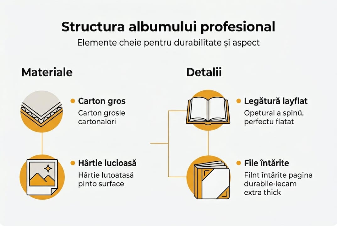 Infografic despre organizarea unui album foto profesional