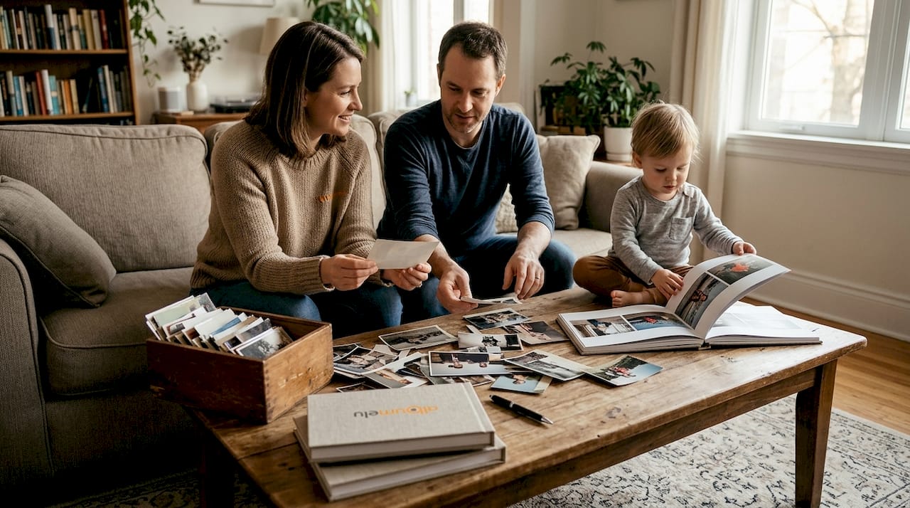 Workflow complet album foto familie: ghid de lux 2026