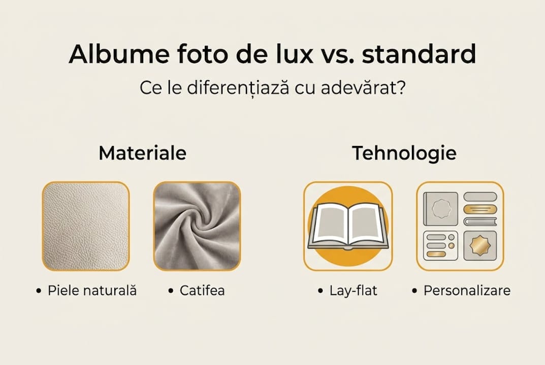 Infografic: ce diferențe există între albumele foto premium