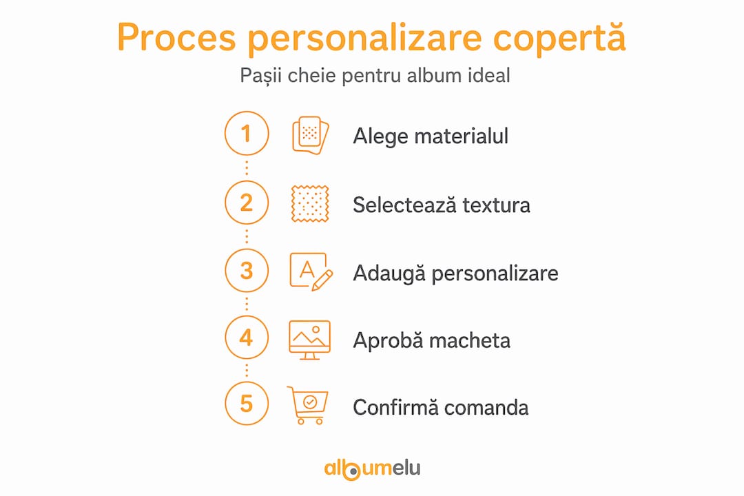 Infografic: etapele prin care personalizezi o copertă