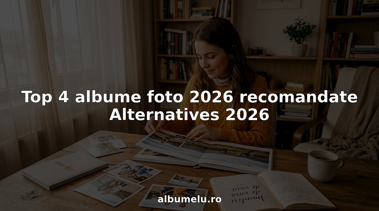 O persoană aranjează paginile unui album foto pe masă, sortând amintirile și punând ordine în fotografii.