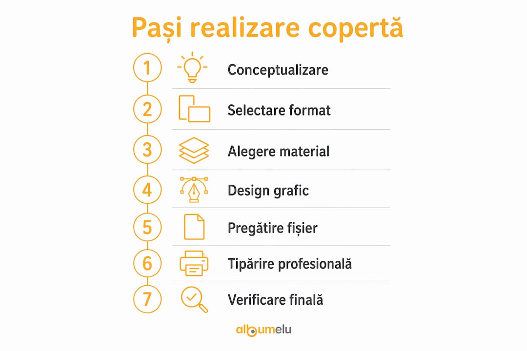 Infografic: Cum să creezi pas cu pas coperta unui album foto