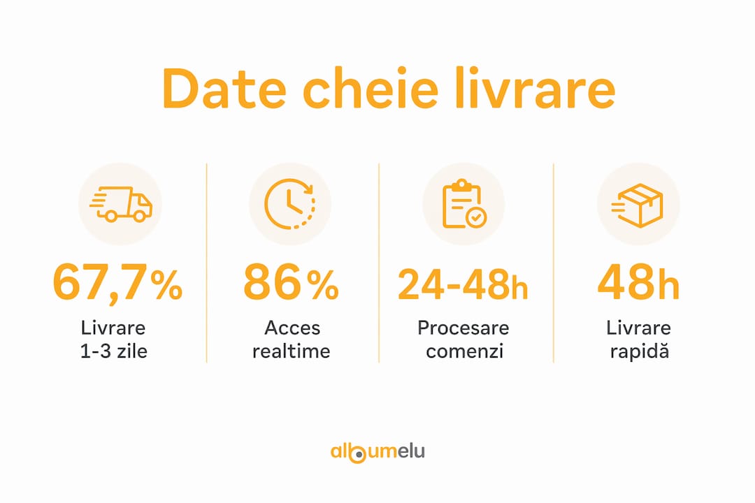 Infografic cu date relevante despre modul în care sunt livrate albumele foto