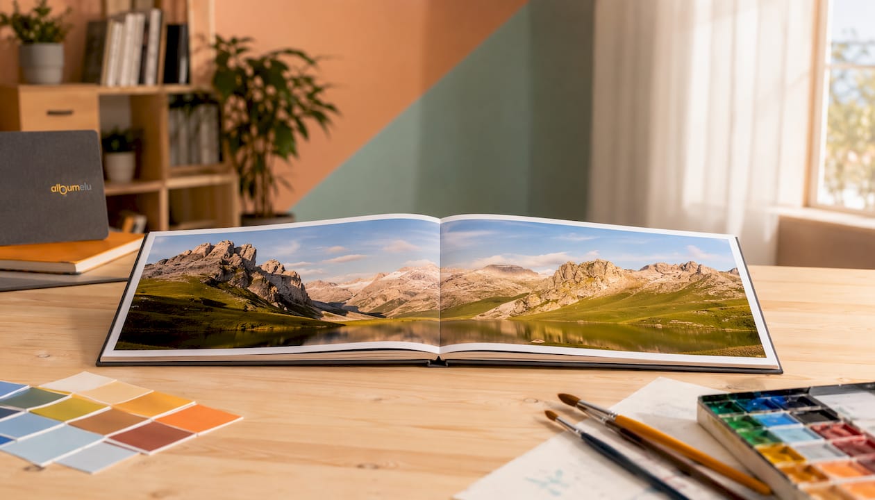 Album foto premium cu pagini layflat, pentru imagini panoramice spectaculoase