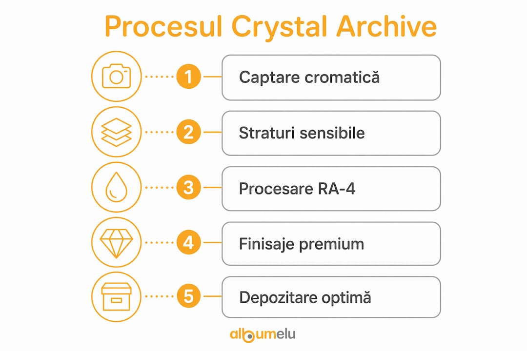 Infografic: Cum se produce hârtia fotografică Crystal Archive