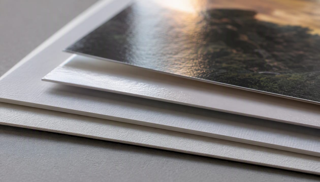 Detalii de aproape ale texturilor hârtiei fotografice premium