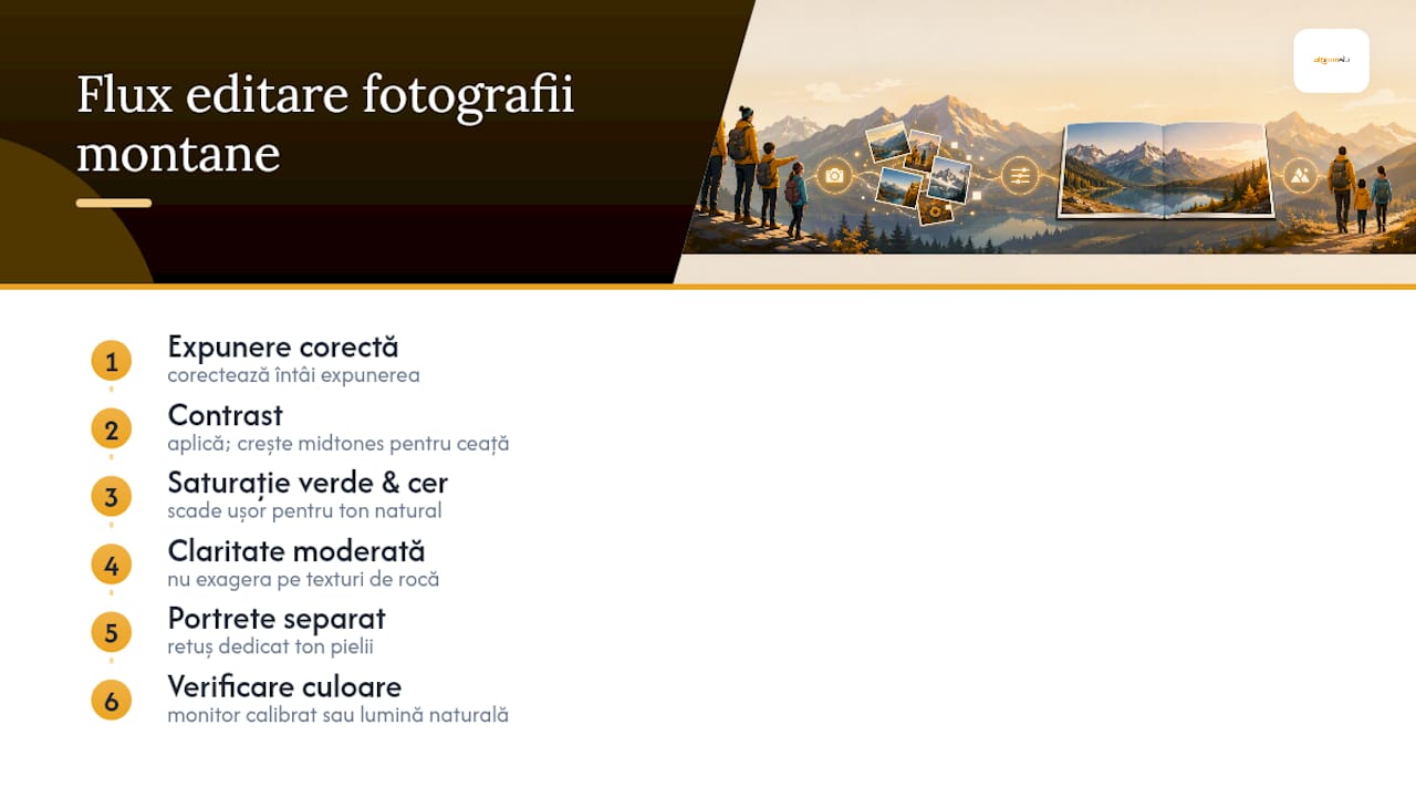 Etapele pentru editarea fotografiilor de munte