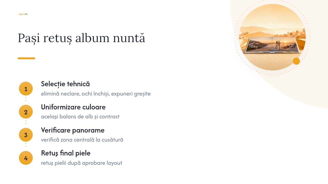 Etapele pregătirii fotografiilor pentru album