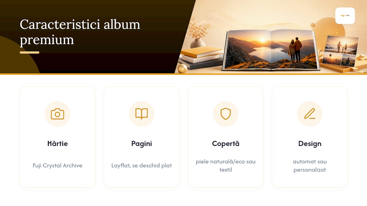 De ce contează un album foto premium și cum se leagă un gift card Albumelu de asta — overview diagram