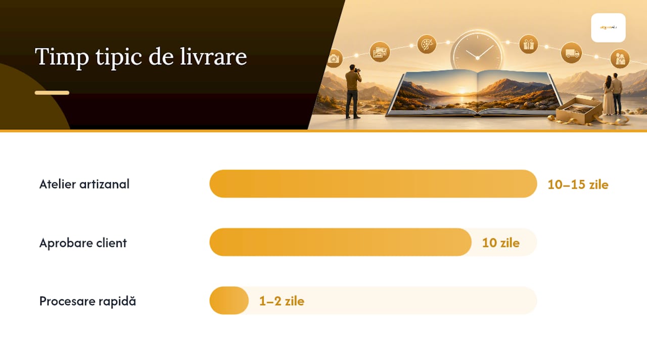 Procesul de producție, termene și ce verificări afectează costul final — overview diagram