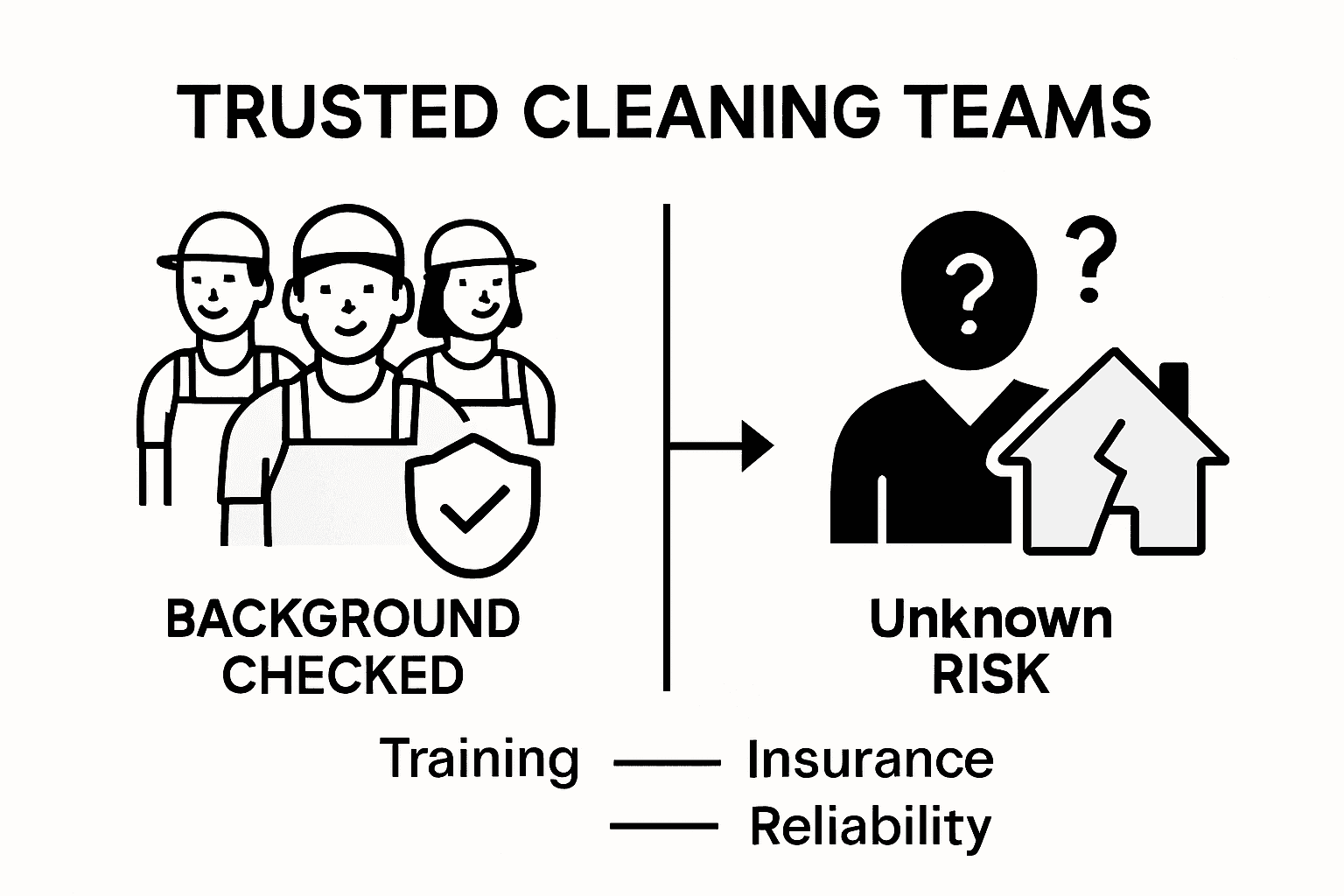 Comparison of trusted and unverified cleaning teams