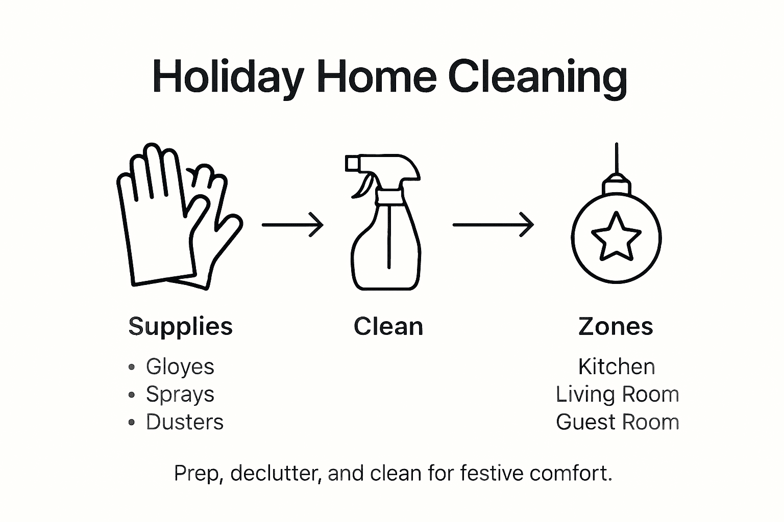 Infographic showing holiday home cleaning strategies