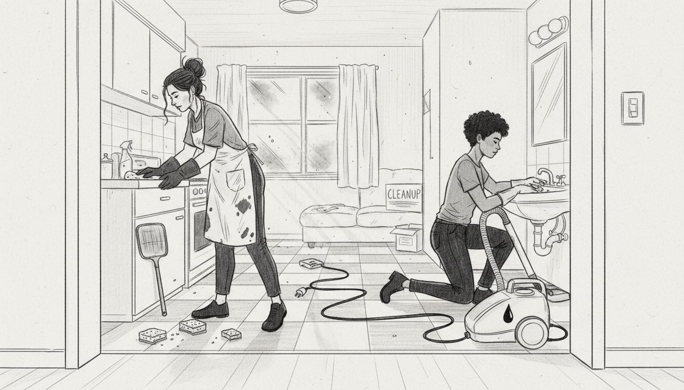 Turnover cleaning crew in Los Angeles apartment