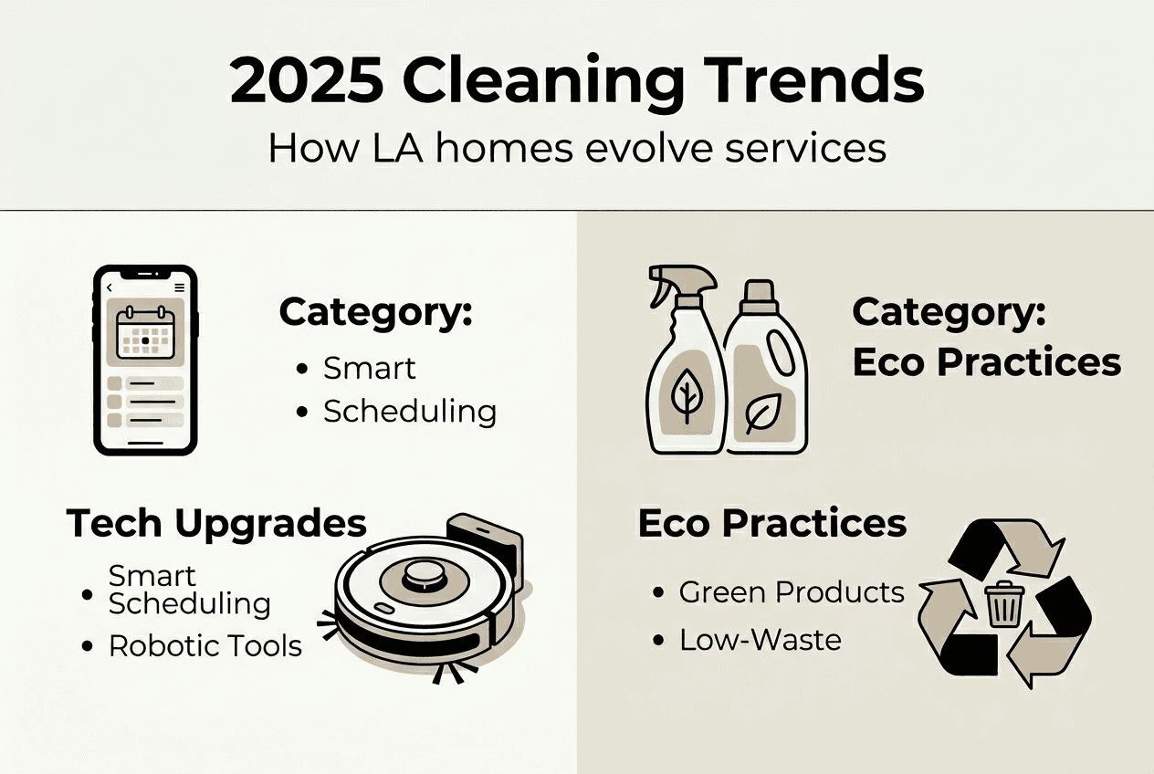 Infographic of top 2025 LA cleaning trends